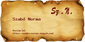 Szabó Norma névjegykártya